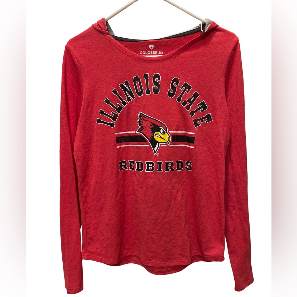 ISU Illinois State University Redbirds Hoodie long sleeve t-shirt size small